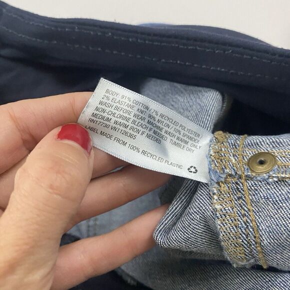 Ingrid & Isabel Maternity Skinny Bootcut Denim Blue Jeans Sz 8 Cotton Stretch - Picture 8 of 10